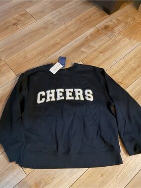 Black "CHEERS" Crewneck Sweatshirt